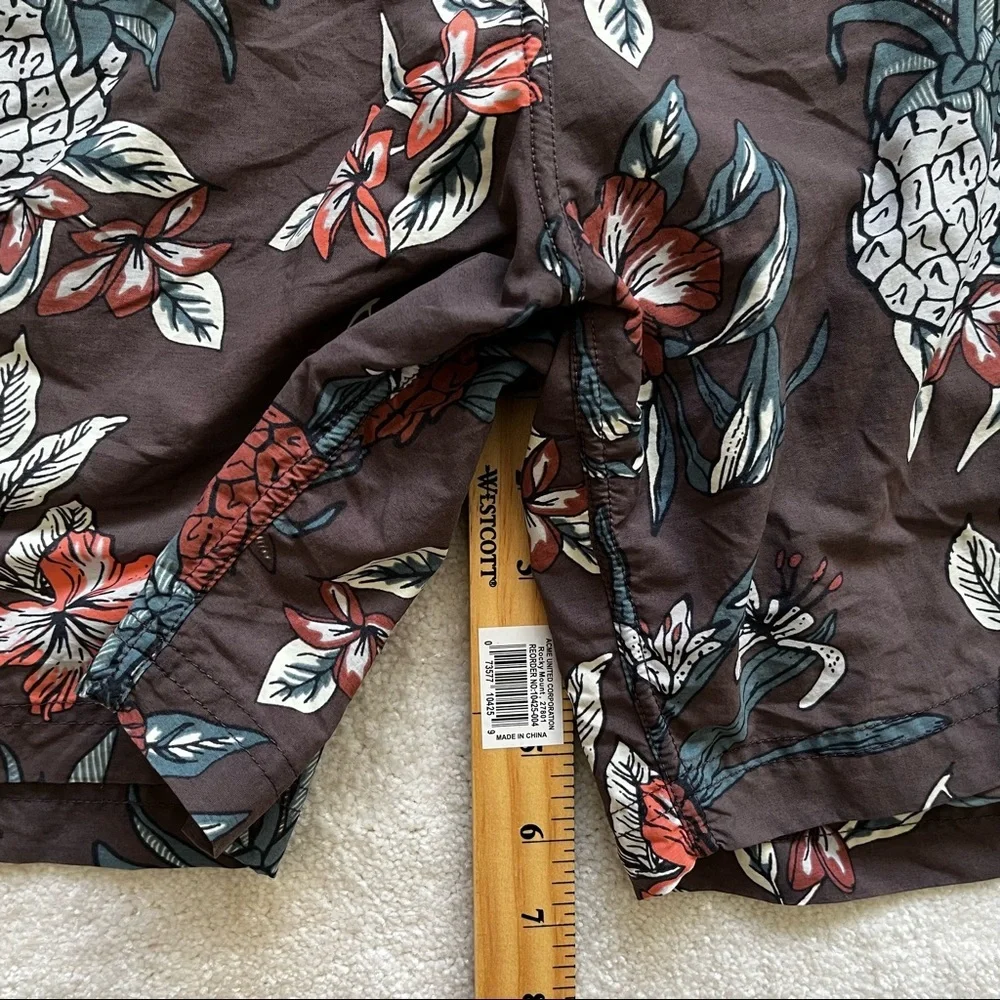 SAXX CANNONBALL 2in1 Swim Shorts Size Large Tropical Hawaiian Vacation Beach_9